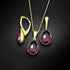 Sudraba komplekts "Kristāla Lāse (Amethyst)" ar Preciosa™ kristāliem